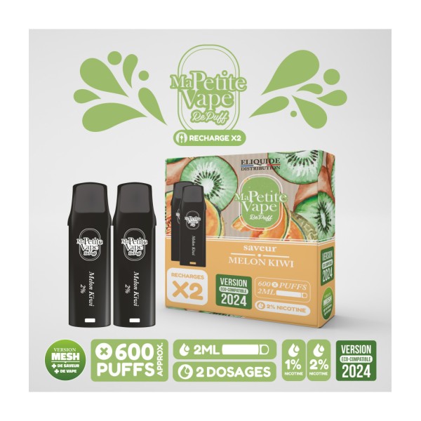 Melon Kiwi - Cartouches Re Puff Ma Petite Vape 600